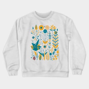 Bohemian Style Floral Shapes Crewneck Sweatshirt